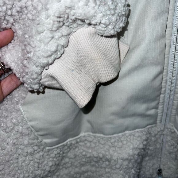 Adidas Men's Sherpa Zip Up Hoodie White Size Small - Picture 4 of 5